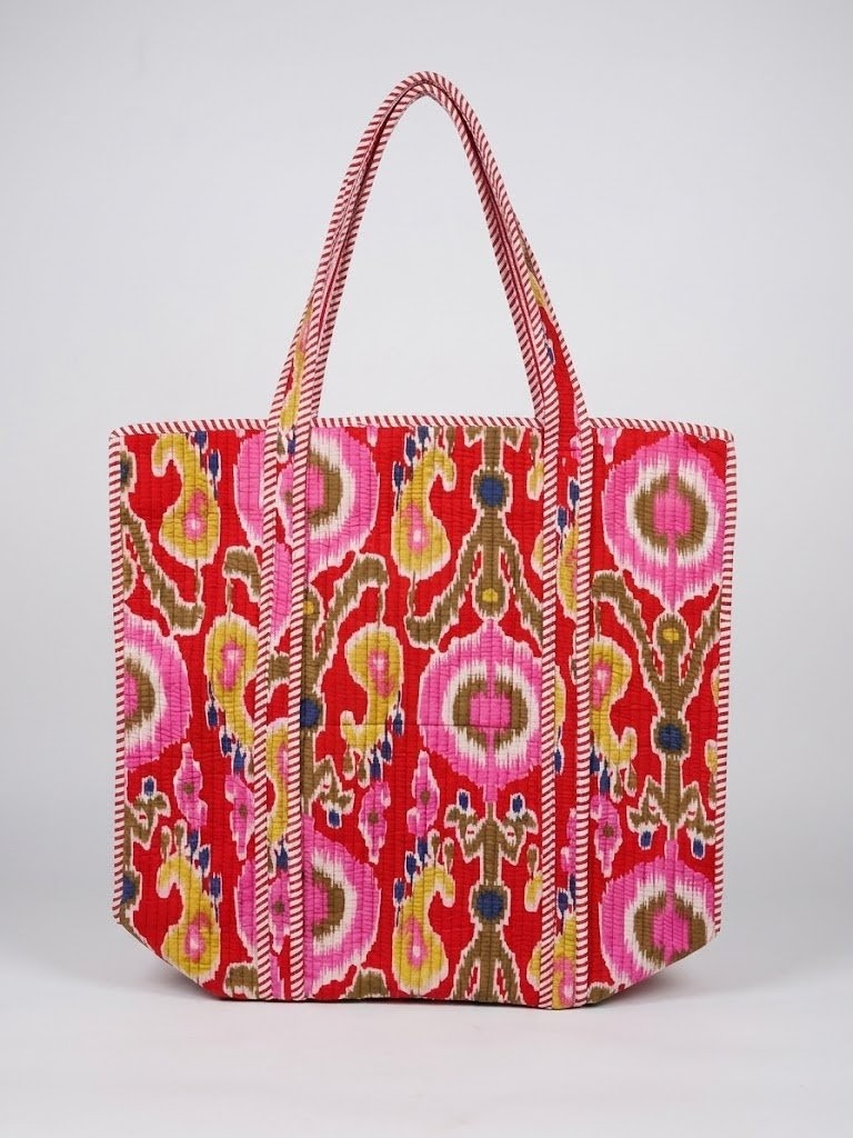 Red Ikkat Print