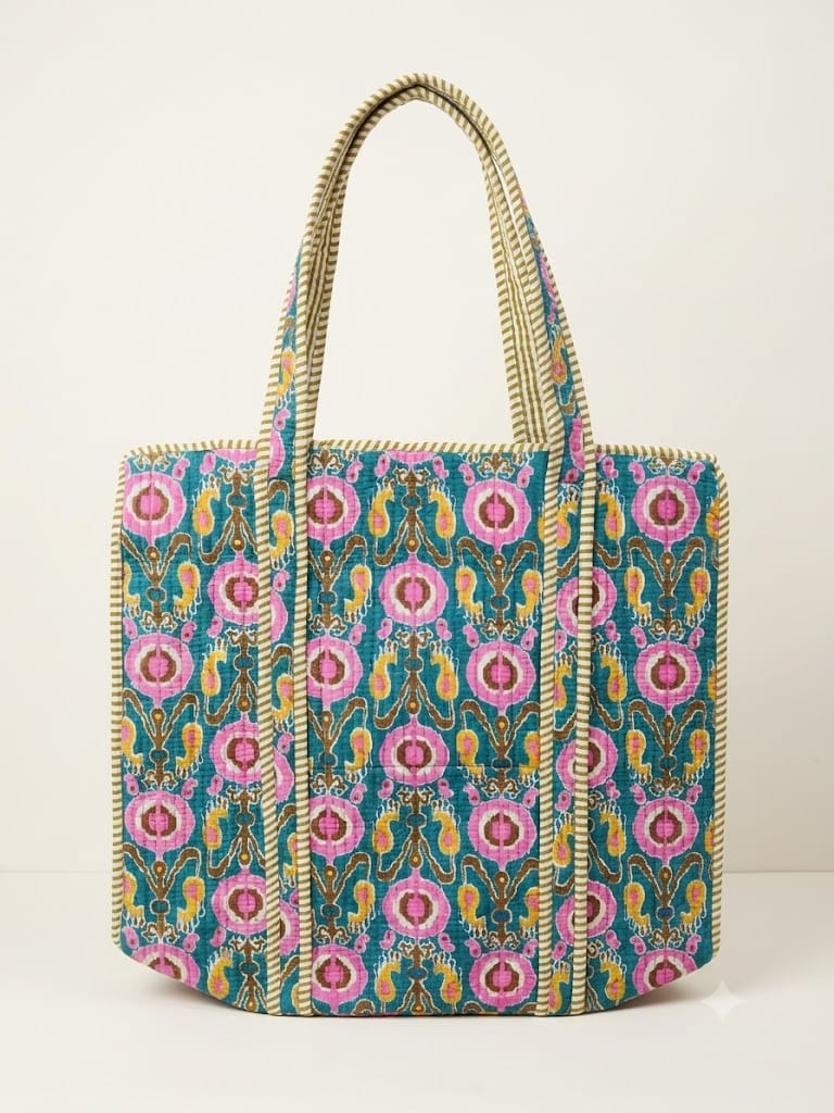 Teal Ikkat Print