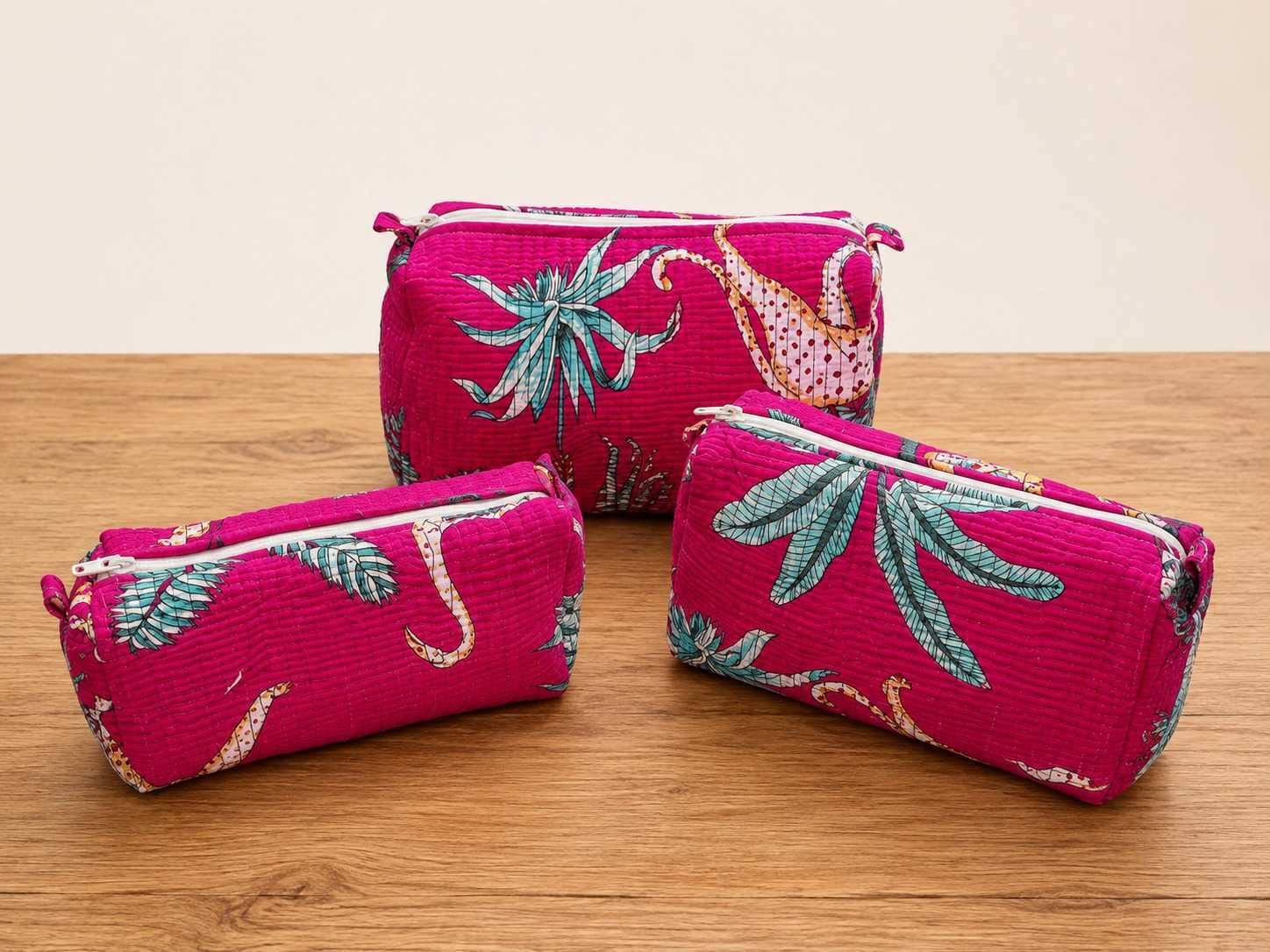 Jungle Print Set of 3 Pouch