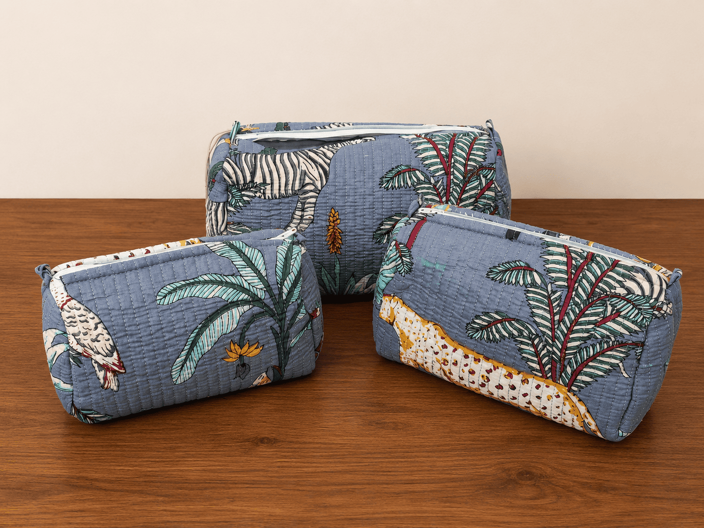 Jungle Print Set of 3 Pouch