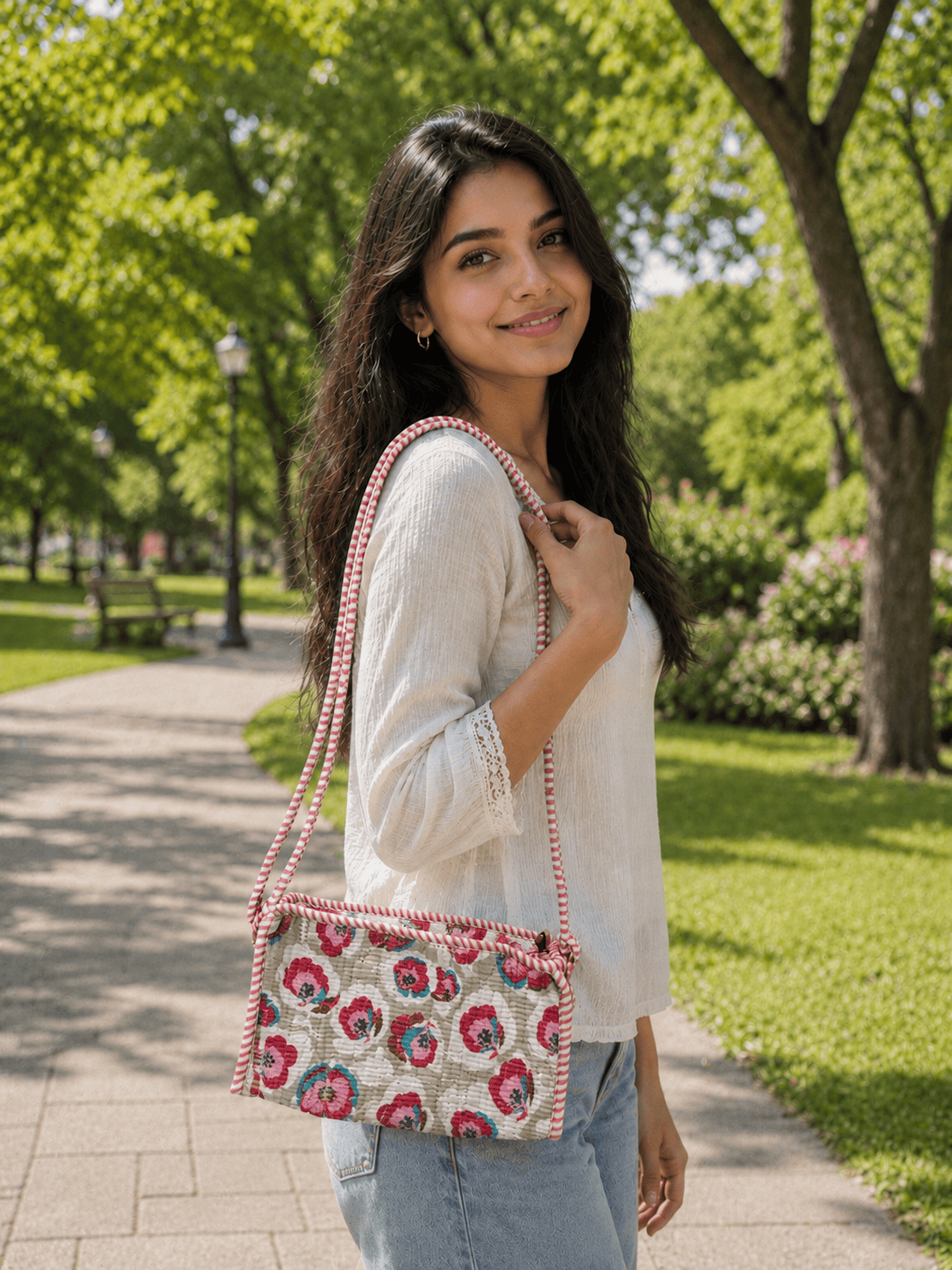Floral Print Sling Bag