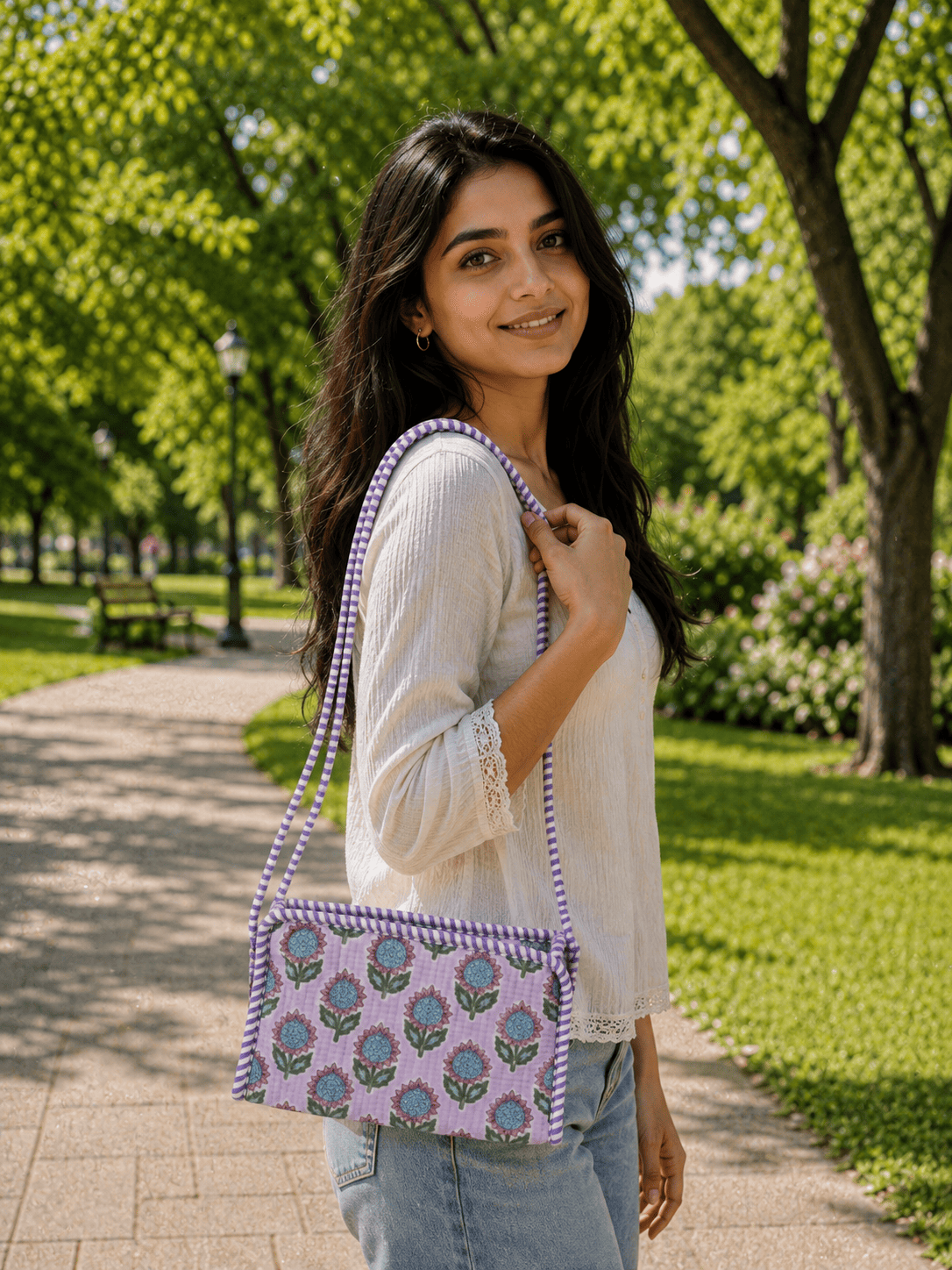 Block Print Sling Bag