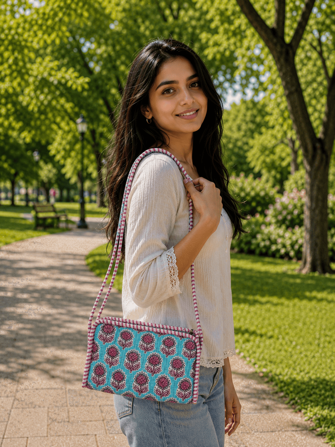 Block Print Sling Bag