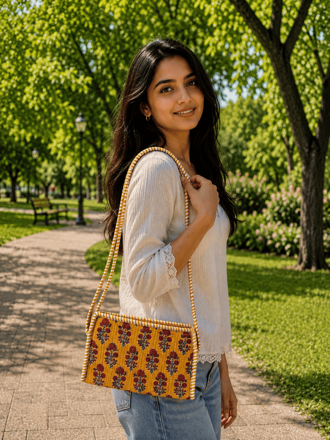 Block Print Sling Bag
