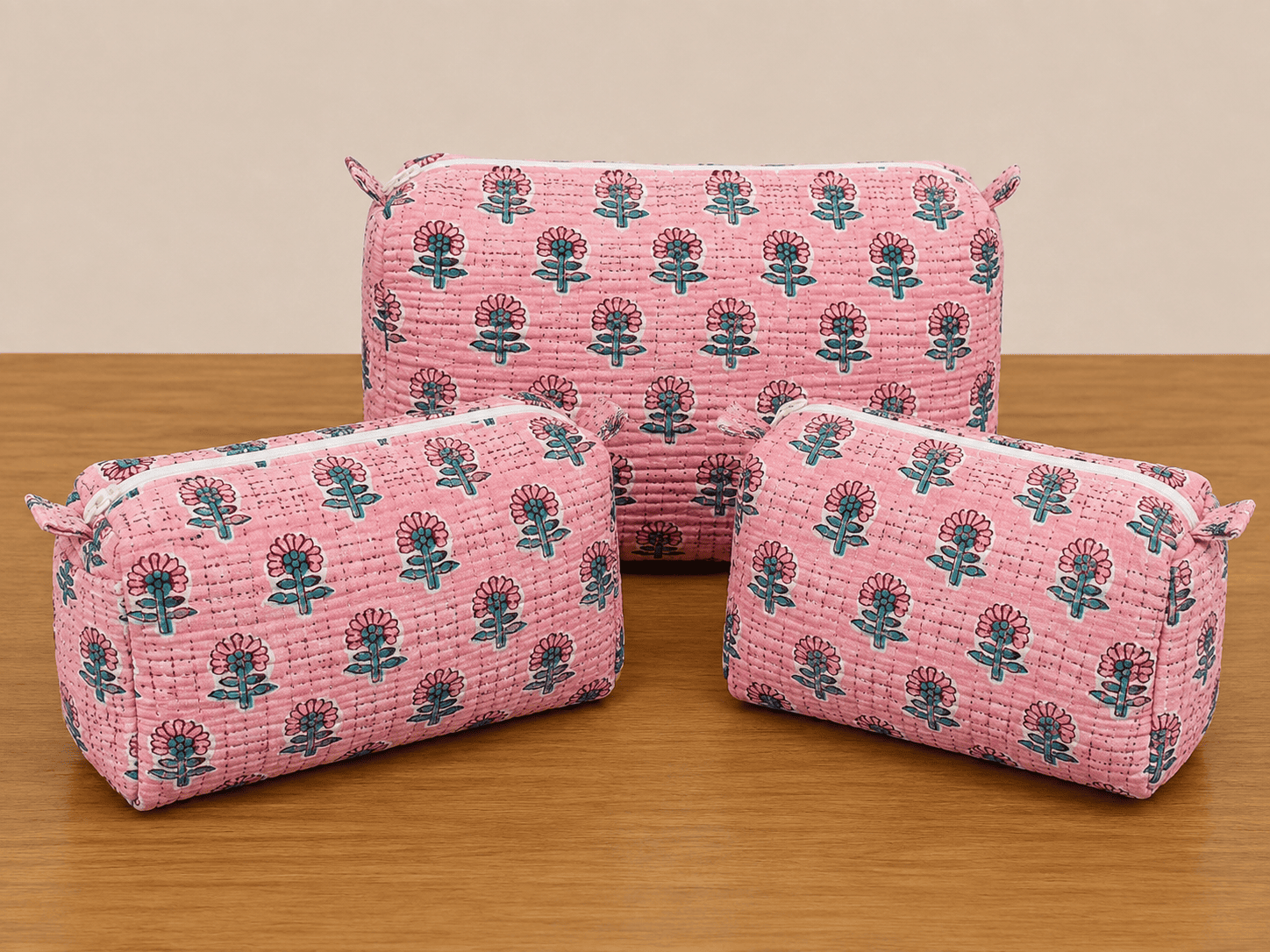 Block Print Set of 3 Pouch