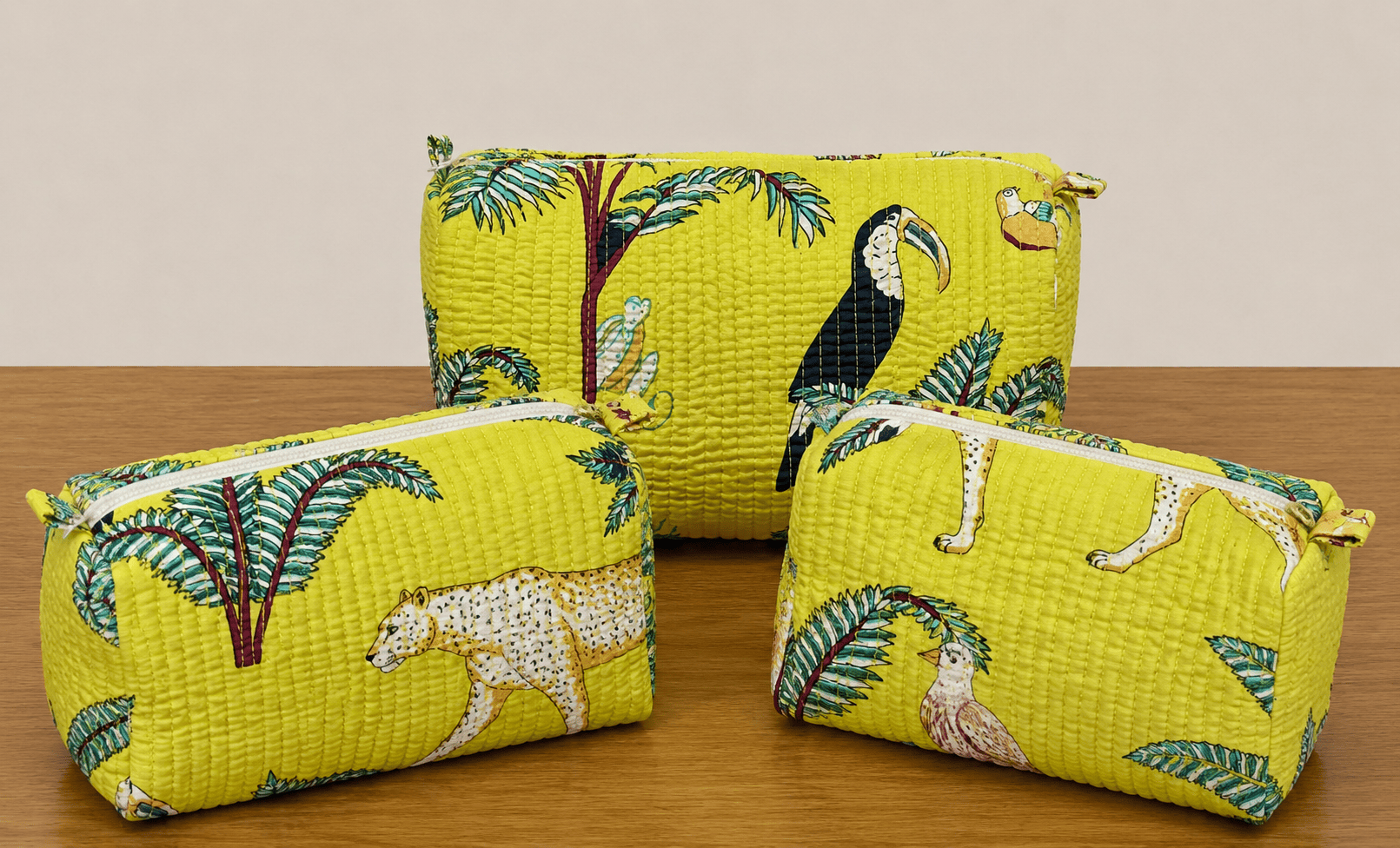 Jungle Print Set of 3 Pouch